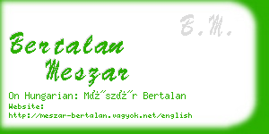 bertalan meszar business card